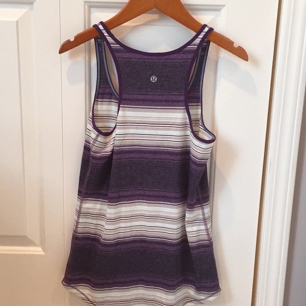 Lululemon purple striped tank